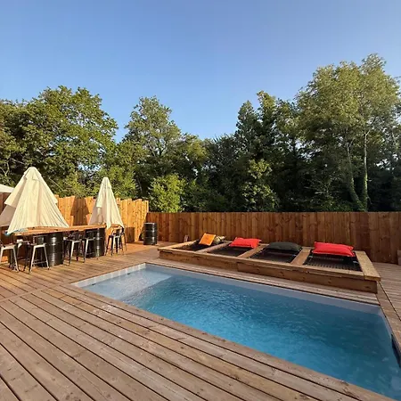 - 8 Pers - Piscine Et Jacuzzi فيلة مارتيلاك